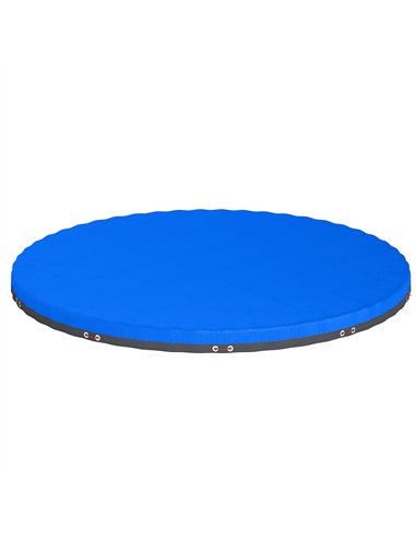 Outsunny Round Pool Cover, 10 ft Waterproof Swimming Pool Cover with Secure Rope, Tightener for Above Ground Pools, Blue