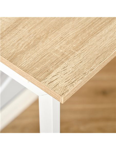 HOMCOM L-Shaped Folding Computer Study Desk, with 2 Shelves, Oak Tone - pic 20410 | FastDaddyshop