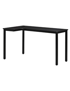 HOMCOM L-Shaped Computer Gaming Desk with Cable Management, Black