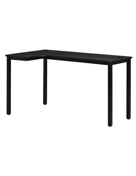 HOMCOM L-Shaped Computer Gaming Desk with Cable Management, Black - pic 20411 | FastDaddyshop