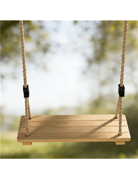 AIYAPLAY Wooden Swing Seat, Kids Swing Set with Adjustable Rope and Tree Straps, Outdoor Playground Playset for Kids - pic 204126 | FastDaddyshop