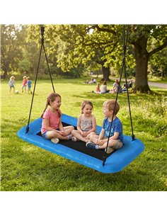 AIYAPLAY Nest Swing with Adjustable Ropes and Tree Straps, Basket Swing for Kids, 300KG Capacity for Indoor Outdoor, Blue 2