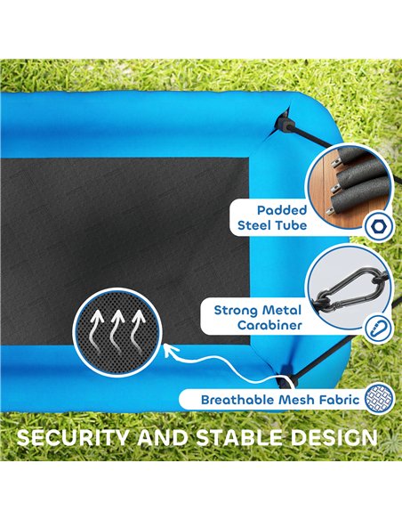 AIYAPLAY Nest Swing with Adjustable Ropes and Tree Straps, Basket Swing for Kids, 300KG Capacity for Indoor Outdoor, Blue - pic 204141 | FastDaddyshop
