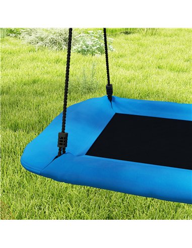 AIYAPLAY Nest Swing with Adjustable Ropes and Tree Straps, Basket Swing for Kids, 300KG Capacity for Indoor Outdoor, Blue