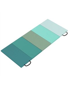 SPORTNOW 6FT Foldable Gymnastics Mat, Crash Exercise Pad, 3.2 cm Thick  Workout Mat with Handles for Home Training, Mixed Green