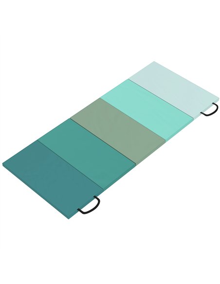 SPORTNOW 6FT Foldable Gymnastics Mat, Crash Exercise Pad, 3.2 cm Thick  Workout Mat with Handles for Home Training, Mixed Green - pic 204246 | FastDaddyshop