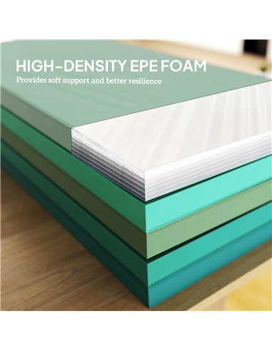 SPORTNOW 6FT Foldable Gymnastics Mat, Crash Exercise Pad, 3.2 cm Thick  Workout Mat with Handles for Home Training, Mixed Green