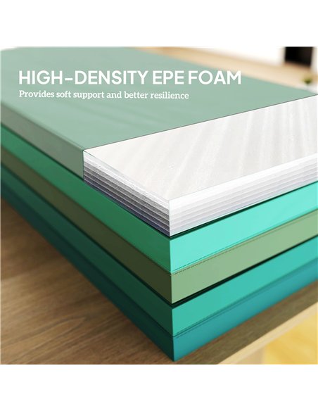 SPORTNOW 6FT Foldable Gymnastics Mat, Crash Exercise Pad, 3.2 cm Thick  Workout Mat with Handles for Home Training, Mixed Green - pic 204249 | FastDaddyshop