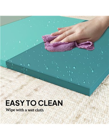 SPORTNOW 6FT Foldable Gymnastics Mat, Crash Exercise Pad, 3.2 cm Thick  Workout Mat with Handles for Home Training, Mixed Green