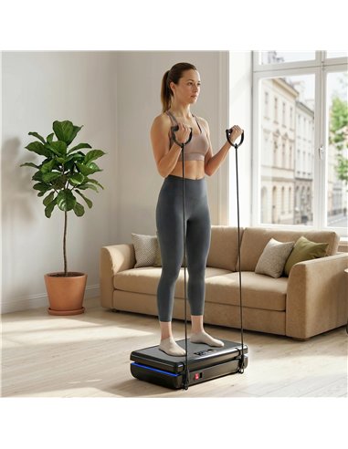 SPORTNOW Vibration Plate Exercise Machine with 120 Speed Levels, 5 Programs, Quiet Vibrating Plate with Resistance Bands