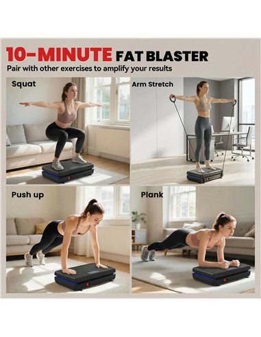 SPORTNOW Vibration Plate Exercise Machine with 120 Speed Levels, 5 Programs, Quiet Vibrating Plate with Resistance Bands