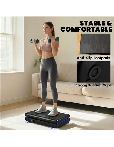 SPORTNOW Vibration Plate Exercise Machine with 120 Speed Levels, 5 Programs, Quiet Vibrating Plate with Resistance Bands