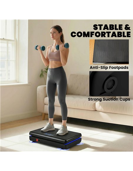 SPORTNOW Vibration Plate Exercise Machine with 120 Speed Levels, 5 Programs, Quiet Vibrating Plate with Resistance Bands - pic 204261 | FastDaddyshop