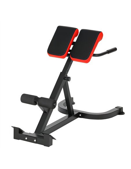 SPORTNOW 45-Degree Hyperextension Roman Chair, 5-Level Adjustable Back Extension Bench, Heavy-Duty Home Gym Equipment, Red - pic 204264 | FastDaddyshop