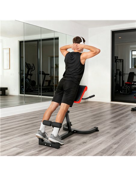 SPORTNOW 45-Degree Hyperextension Roman Chair, 5-Level Adjustable Back Extension Bench, Heavy-Duty Home Gym Equipment, Red - pic 204271 | FastDaddyshop