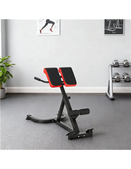 SPORTNOW 45-Degree Hyperextension Roman Chair, 5-Level Adjustable Back Extension Bench, Heavy-Duty Home Gym Equipment, Red - pic 204272 | FastDaddyshop