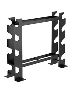 SPORTNOW 4-Tier Dumbbell Rack, Heavy-Duty Weight Rack for Dumbbells, Kettlebells and Multiple Balls, 200 KG Capacity, Black