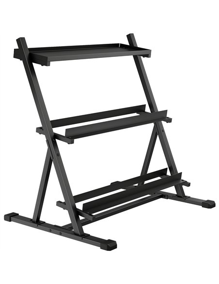 SPORTNOW 3-Tier Adjustable Dumbbell Rack, Heavy-Duty Weight Rack for Dumbbells, Kettlebells and Multiple Balls, Space-Saving Wei - pic 204282 | FastDaddyshop