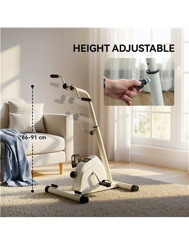 SPORTNOW Seated Pedal Exerciser with Dual Massage and Adjustable Height