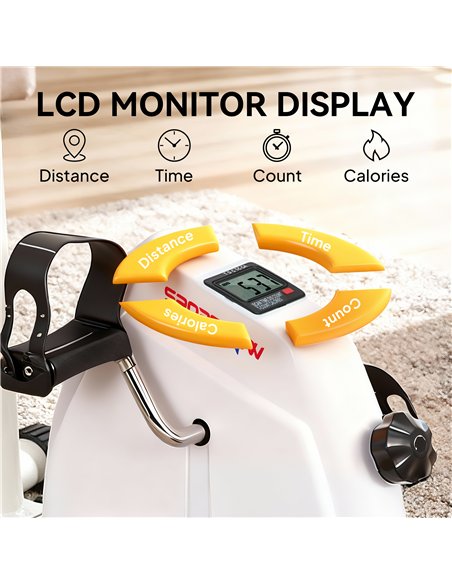 SPORTNOW Seated Pedal Exerciser with Dual Massage and Adjustable Height - pic 204296 | FastDaddyshop