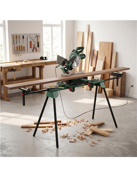 HOMCOM Universal Mitre Saw Stand with Adjustable Rollers and Support Arms, Portable Miter Saw Stand with Folding Legs - pic 204310 | FastDaddyshop