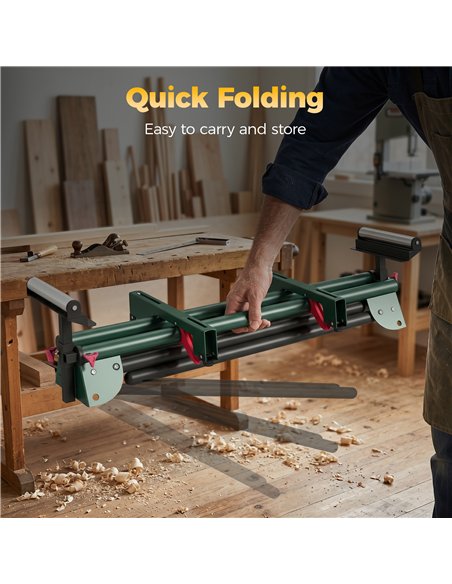 HOMCOM Universal Mitre Saw Stand with Adjustable Rollers and Support Arms, Portable Miter Saw Stand with Folding Legs - pic 204315 | FastDaddyshop