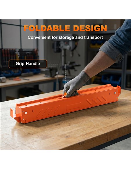 HOMCOM Saw Horses Twin Pack, Folding Work Bench Sawhorses with Height Adjustable Legs, 2x4 Bracket, Orange - pic 204323 | FastDaddyshop