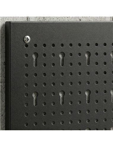 HOMCOM 38 Pcs Wall-Mounted Pegboard with 4 Boards, Garage Tool Storage Unit Black and Red