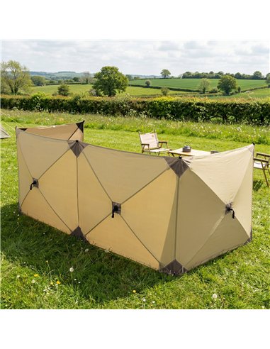 Outsunny Camping Windbreak Pop Up Windbreaker Blocker with Ropes Pegs for Beach Caravan Outdoor 480 x 120 cm