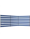 Outsunny 4 Pole Camping Windbreaks, Beach Wind Shield Shelter with Carry Bag and Steel Poles, 540cm x 150cm, Dark Blue