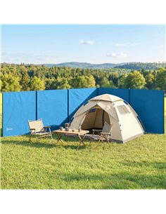 Outsunny Camping Windbreak, Foldable Portable Wind Blocker w/ Carry Bag and Steel Poles, 780cm x 150cm 2