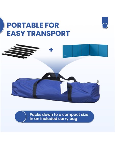 Outsunny Camping Windbreak, Foldable Portable Wind Blocker w/ Carry Bag and Steel Poles, 780cm x 150cm - pic 204422 | FastDaddyshop