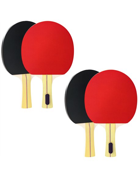 SPORTNOW Portable Table Tennis Set with Four Rackets, Eight Balls, Storage Case - pic 204444 | FastDaddyshop