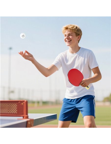 SPORTNOW Portable Table Tennis Set with Four Rackets, Eight Balls, Storage Case - pic 204445 | FastDaddyshop