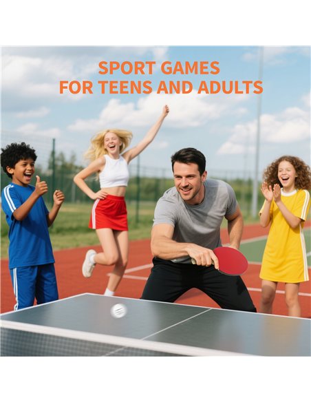 SPORTNOW Portable Table Tennis Set with Four Rackets, Eight Balls, Storage Case - pic 204449 | FastDaddyshop