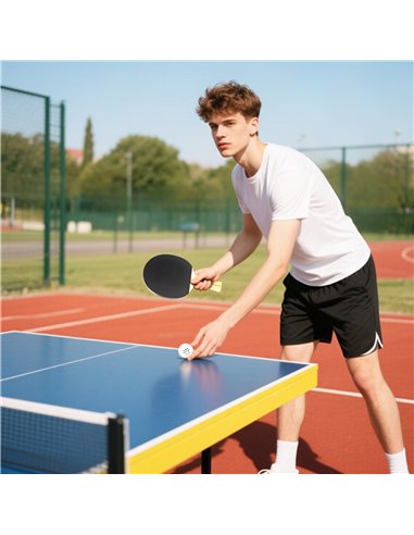 SPORTNOW Portable Table Tennis Set with Four Rackets, Eight Balls, Storage Case