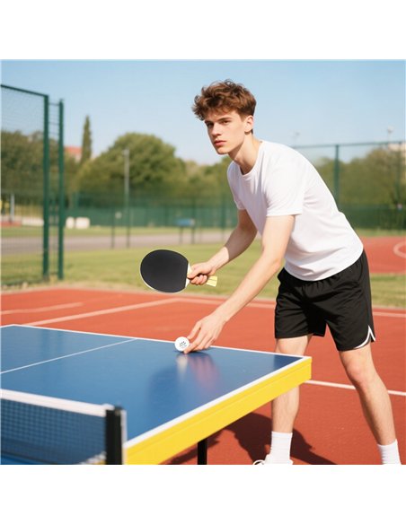 SPORTNOW Portable Table Tennis Set with Four Rackets, Eight Balls, Storage Case - pic 204450 | FastDaddyshop
