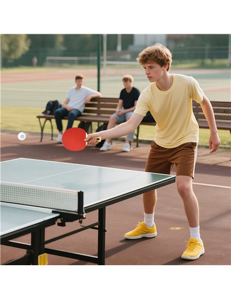 SPORTNOW Portable Table Tennis Set with Four Rackets, Eight Balls, Storage Case - pic 204452 | FastDaddyshop