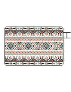 Outsunny Picnic Blanket, 300x200CM Large Beach Blanket Outdoor Picnic Mat with Integrated Strap for Camping, Mix-Colour