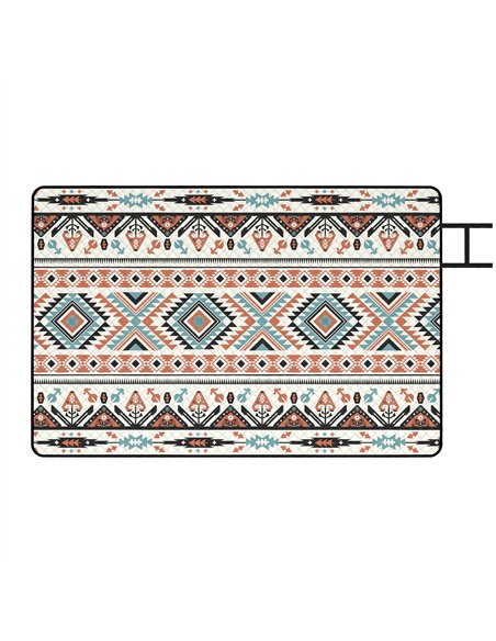 Outsunny Picnic Blanket, 300x200CM Large Beach Blanket Outdoor Picnic Mat with Integrated Strap for Camping, Mix-Colour - pic 204462 | FastDaddyshop