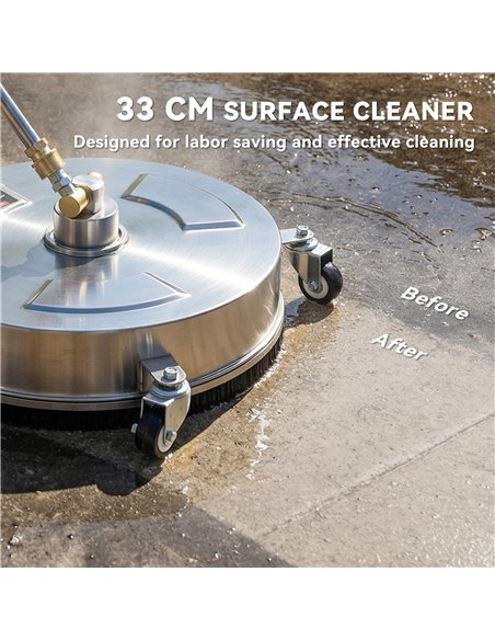 Outsunny Pressure Washer Surface Cleaner 3600 PSI Power Washer Rotary Surface Cleaner with 4 Wheels for Driveways - pic 204564 | FastDaddyshop