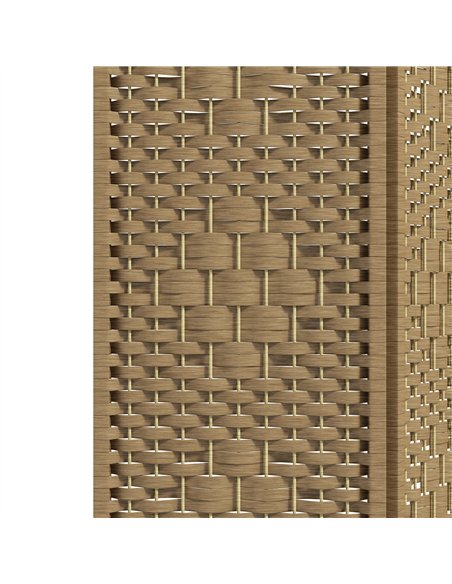 HOMCOM 4 Panel Folding Room Divider, Privacy Screen, Paravent Partition Separator for Living Room, Bedroom, Natural - pic 204685 | FastDaddyshop