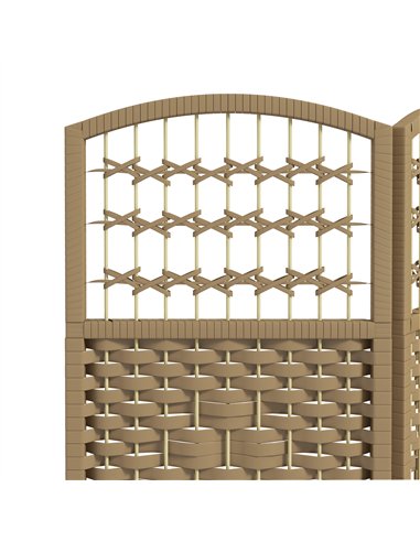 HOMCOM 3 Panel Folding Room Divider, Privacy Screen, Paravent Partition Separator for Living Room, Bedroom, Natural Wood