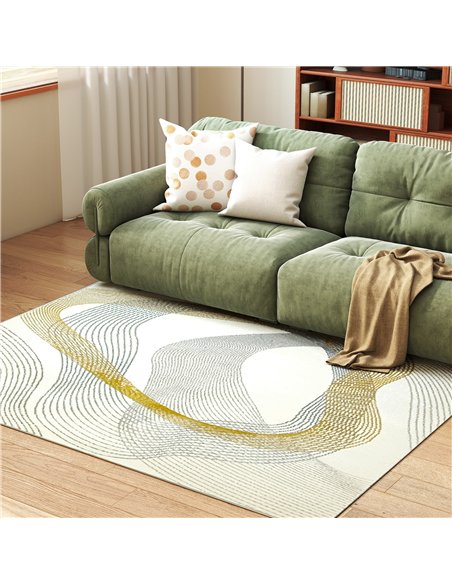 HOMCOM Modern Area Rug, Machine Washable Rug, Allergy-Friendly Floor Carpet for Living Room, Bedroom, Dining Room, Home Office,  - pic 204733 | FastDaddyshop