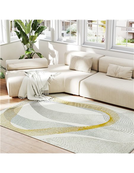 HOMCOM Modern Area Rug, Machine Washable Rug, Allergy-Friendly Floor Carpet for Living Room, Bedroom, Dining Room, Home Office,  - pic 204740 | FastDaddyshop