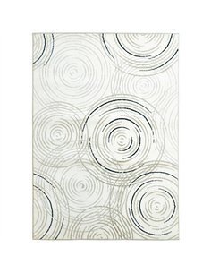 HOMCOM Modern Area Rug, Swirl Pattern Machine Washable Rug, Allergy-Friendly Floor Carpet for Living Room, Bedroom, Dining Room,