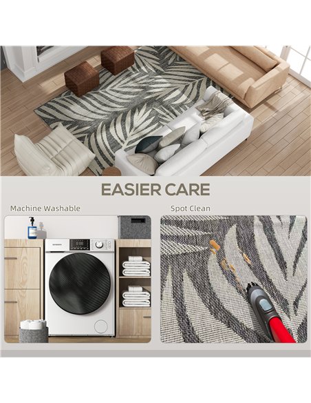 HOMCOM UV Resistant Indoor & Outdoor Area Rug, Easy-Cleaning Machine Washable Rug for Patio, Garden, Kitchen, Bathroom or Living - pic 204755 | FastDaddyshop