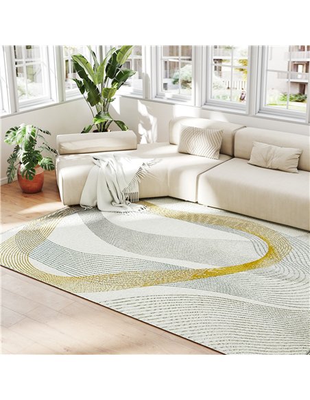 HOMCOM Modern Area Rug, Machine Washable Rug, Allergy-Friendly Floor Carpet for Living Room, Bedroom, Dining Room, Home Office,  - pic 204767 | FastDaddyshop
