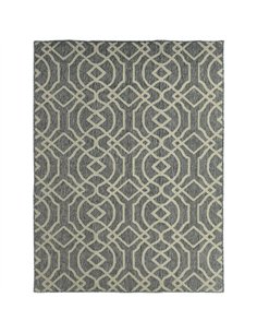 HOMCOM UV Resistant Indoor & Outdoor Area Rug, Easy-Cleaning Machine Washable Rug with Geometric Pattern for Patio, Garden, Kitc