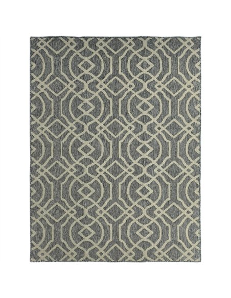 HOMCOM UV Resistant Indoor & Outdoor Area Rug, Easy-Cleaning Machine Washable Rug with Geometric Pattern for Patio, Garden, Kitc - pic 204777 | FastDaddyshop